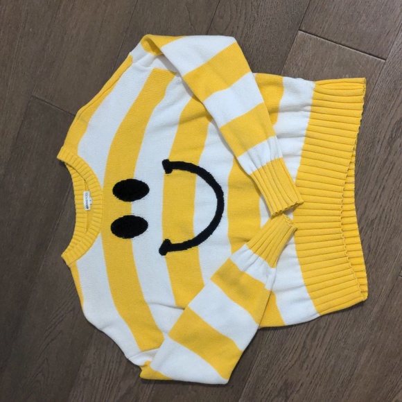 Minnie Rose Striped Smiley Vanilla Crew - Picture 3 of 6